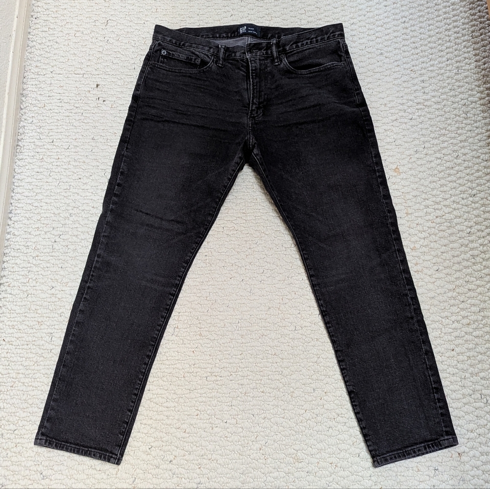 GAP Men's Dark Charcoal Skinny Jeans